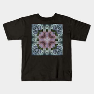 Abstract Sci-fi bio-tech Kaleidoscope pattern (Seamless) 24 Kids T-Shirt